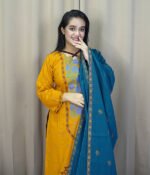 Premium three-piece set made of soft cotton fabric.Yellow 03 - Image 2