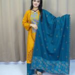 Premium three-piece set made of soft cotton fabric.Yellow 03